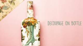 Decoupage On Bottle