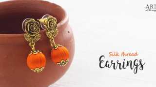 DIY Silk Thread Earrings  Jewelry making  Festive Jewellery